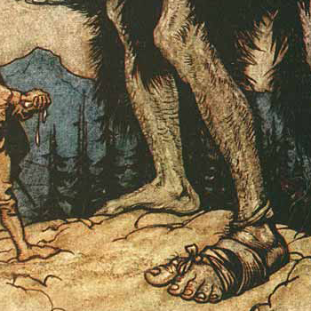 Arthur Rackham - from Tales of the Brothers Grimm - Giant from the Brave Little Tailor