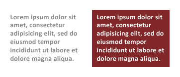 emphasizing text with a coloured background