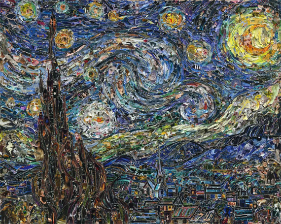 Vik Muniz - Pictures of Magazines 2  Starry Night, after Van Gogh