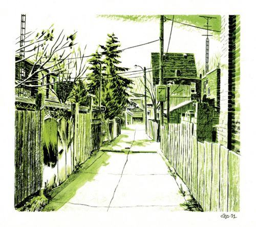 Michael Cho 1 - Back Alleys and Urban Landscapes