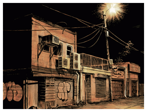 Michael Cho 2 - Back Alleys and Urban Landscapes