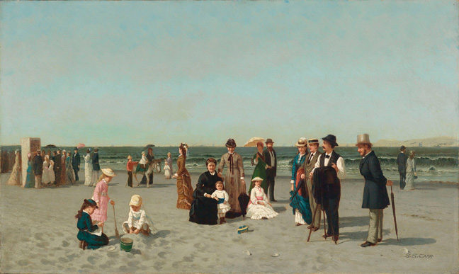 Samuel S Carr-Beach Scene-c1879-oil on canvas