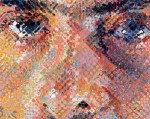 Chuck Close - Francesco I (oil on canvas, 1987-1988, 100x84") etail 1