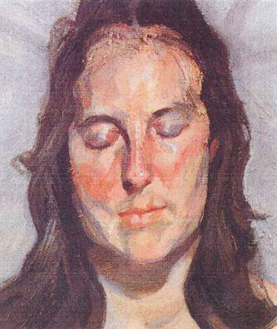 'Woman with Eyes Closed' by Lucian Freud 2002